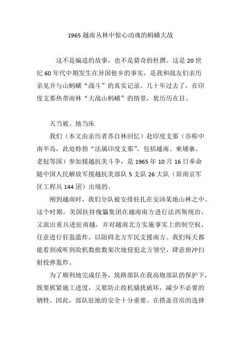 1965越南丛林中惊心动魂的蚂蟥大战