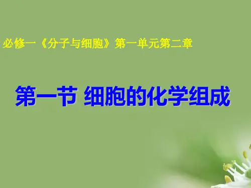 细胞的化学组成 33张ppt精选教学PPT课件