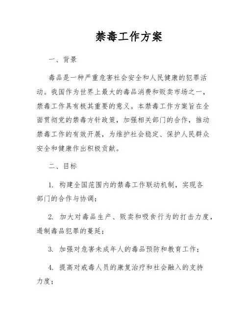 禁毒工作方案