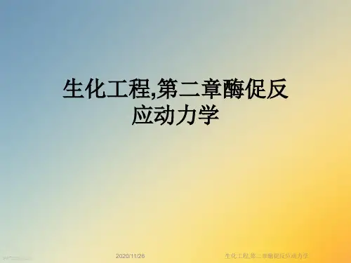 生化工程,第二章酶促反应动力学