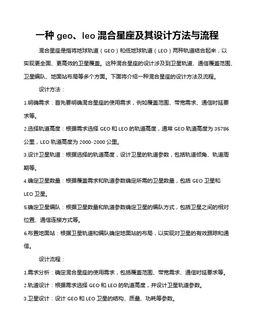 一种geo、leo混合星座及其设计方法与流程
