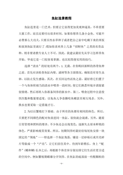 鱼缸造景教程