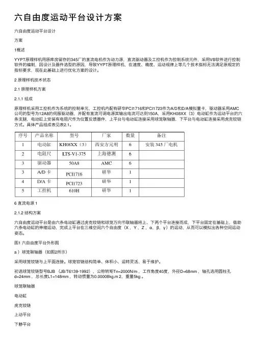 六自由度运动平台设计方案