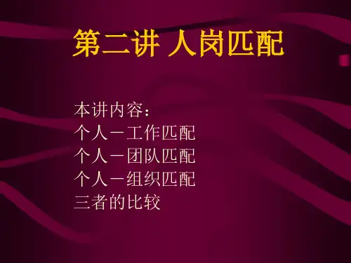 医院内科人岗匹配的ppt