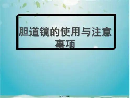 胆道镜的使用与注意事项(共14张PPT)