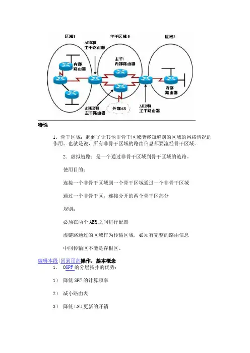OSPF区域特性区别(精)