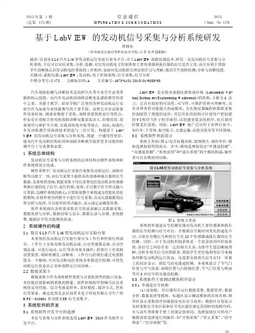 基于LabVIEW的发动机信号采集与分析系统研发