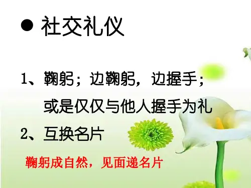 各国礼仪习俗