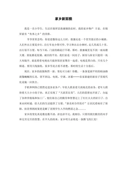 家乡新面貌