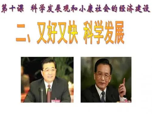 高一政治又好又快科学发展