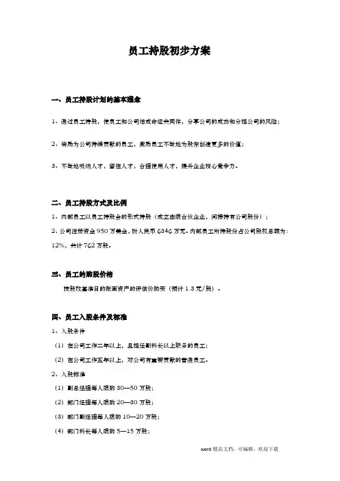 员工持股方案 