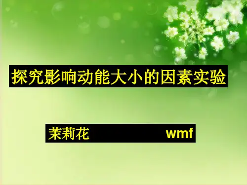 探究影响动能和势能的因素实验