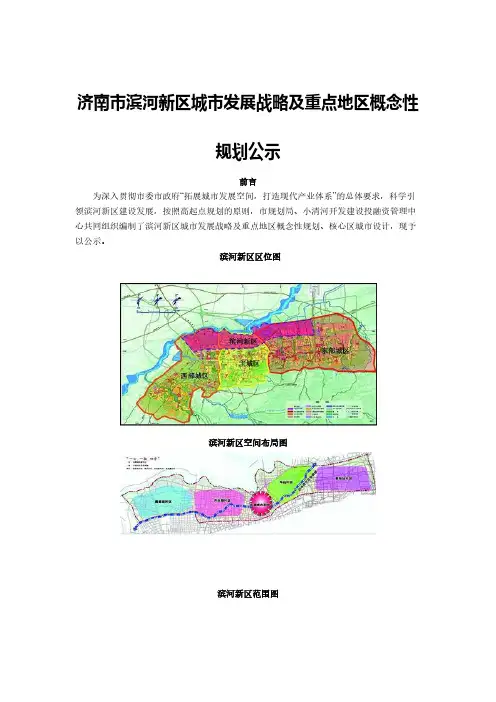 济南市滨河新区城市成长战略及重点地区概念性规划公示