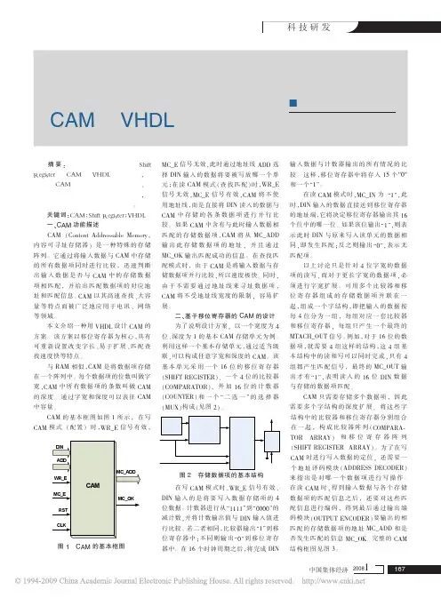 一种基于转换存储器的CAM的VHDL实现