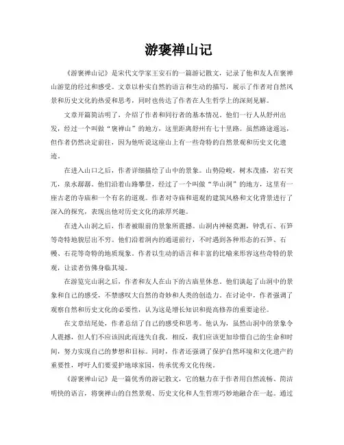 游褒禅山记