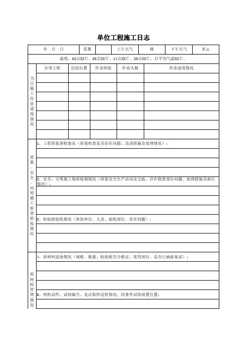 施工日志电子版