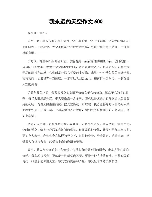 我永远的天空作文600