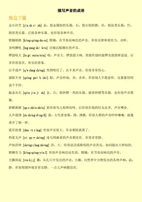 描写声音的成语