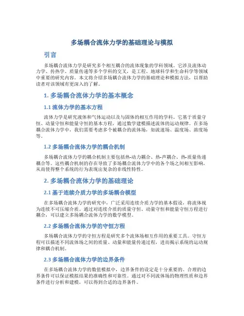 多场耦合流体力学的基础理论与模拟