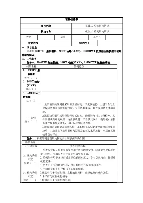 2.3项目任务书