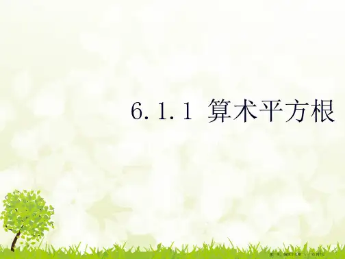 人教版七年级数学下册教学课件-6.1平方根62-