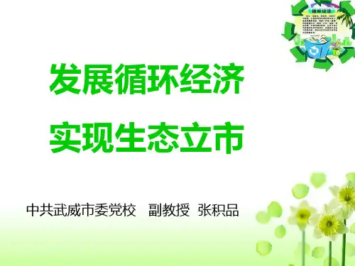 发展循环经济PPT课件