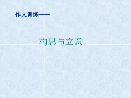 作文训练——构思立意