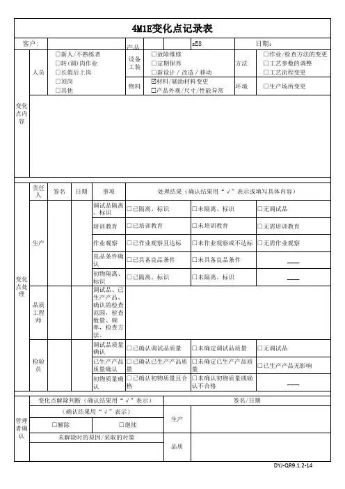 4m1e变化点记录表-模板