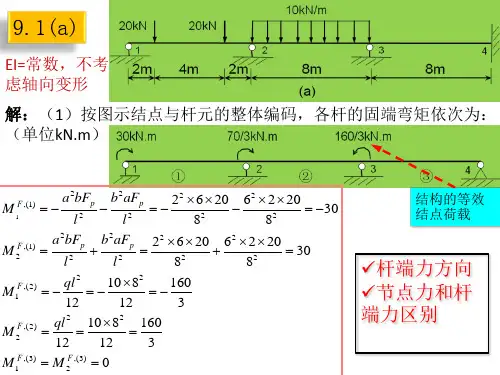 结构力学教学课后作业答疑 矩阵位移法  弹性稳定