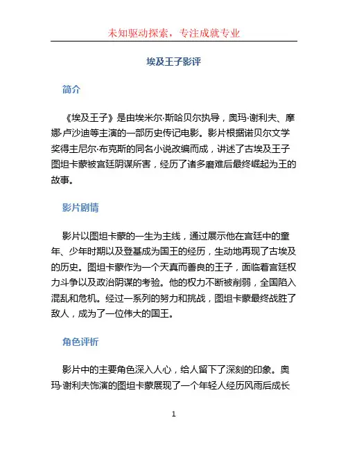 埃及王子影评 (3)