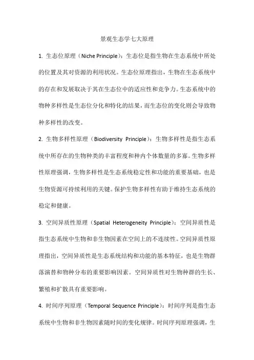 景观生态学七大原理