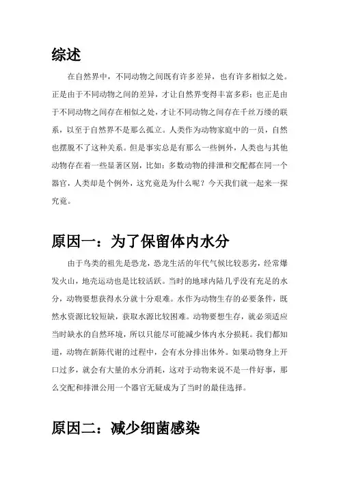 多数动物的排泄和交配都在一个器官,人类却不是,我们为何特殊？