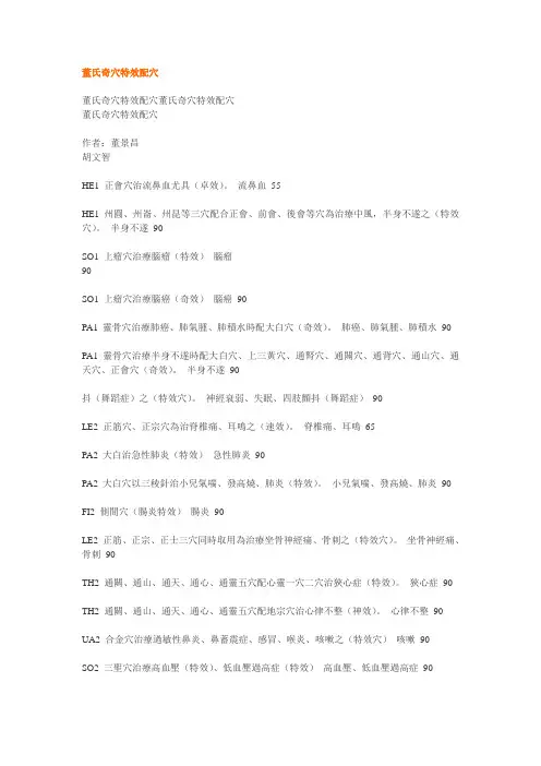 董氏奇穴