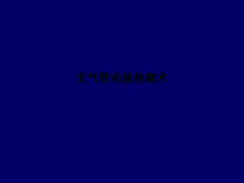 支气管动脉栓塞术