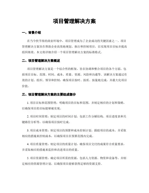项目管理解决方案
