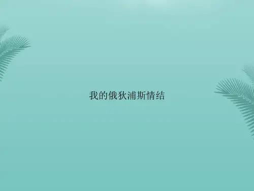 【优秀文档】我的俄狄浦斯情结PPT资料
