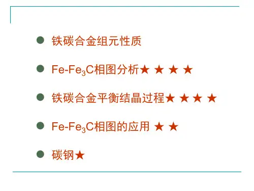 材料科学基础铁碳相图