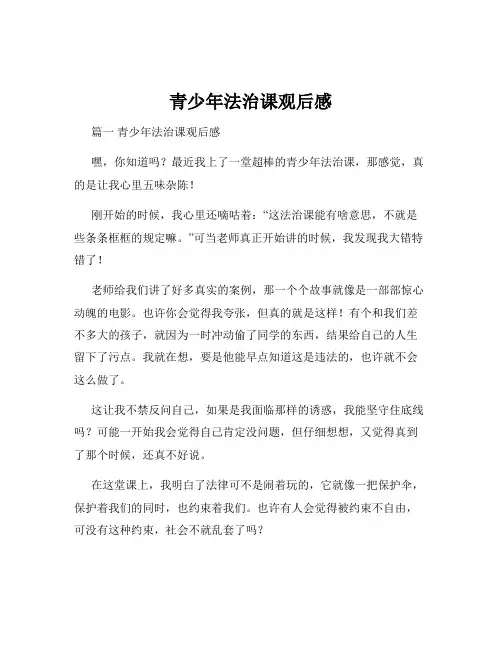 青少年法治课观后感