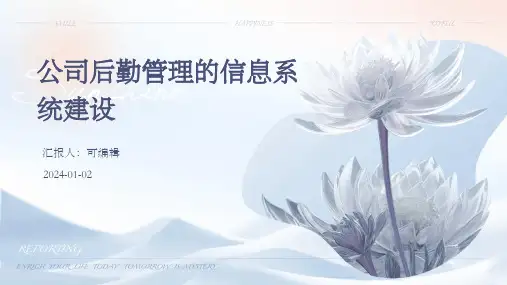 公司后勤管理的信息系统建设 (2)