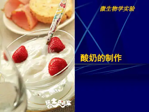 人教版初二八年级生物 酸奶的制作 名师教学PPT课件