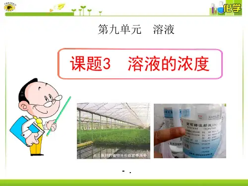 《溶液的浓度》溶液PPT课件