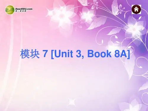 【夺分天天练】2014中考英语总复习 模块7 Book 8A,Unit 3课件(基础巧过关+含13年试题) 牛津版