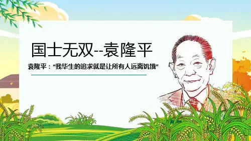 主题班会：国士无双袁隆平 课件(21ppt).ppt