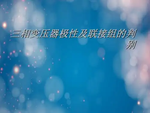 三相变压器极性及联接组的判别