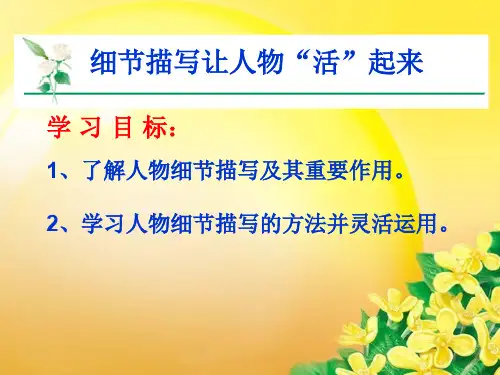 人物细节描写  微课精品PPT课件