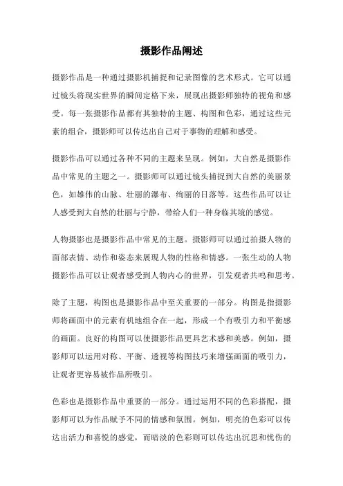 摄影作品阐述