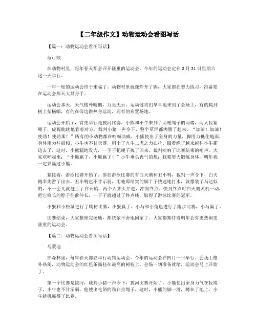 【二年级作文】动物运动会看图写话