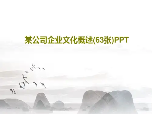 某公司企业文化概述(63张)PPT66页文档