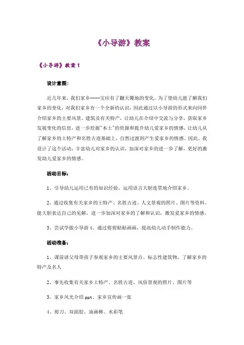 《小导游》教案
