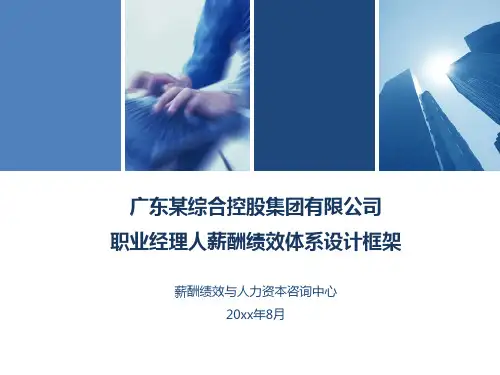 广东某综合控股集团有限公司职业经理人薪酬绩效体系设计框架